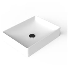 Fly 19-11/16" Rectangular Ceramic Vessel Bathroom Sink