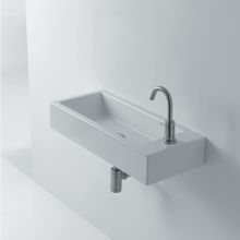 Whitestone 17-7/10" Ceramic Wall Mounted or Vessel Bathroom Sink with Single Faucet Hole