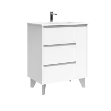 Lila 28" Free Standing Single Basin Vanity Set with Cabinet and Ceramic Vanity Top