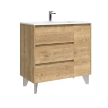 Lila 36" Free Standing Single Basin Vanity Set with Cabinet and Ceramic Vanity Top
