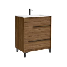 Lotus 28" Free Standing Single Basin Vanity Set with Cabinet and Ceramic Vanity Top