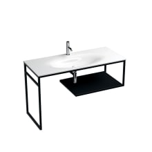 Louise 47-3/16" Rectangular Stainless Steel Console Bathroom Sink with Single Faucet Hole