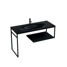 Louise 47-3/16" Rectangular Stainless Steel Console Bathroom Sink with Single Faucet Hole