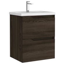 Menta 20" Wall Mounted Single Basin Vanity Set with Cabinet and Ceramic Vanity Top