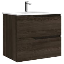 Menta 28" Wall Mounted Single Basin Vanity Set with Cabinet and Ceramic Vanity Top