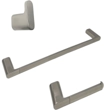 Mito Bathroom Hardware Set with Wall Mounted Robe Hook, Towel Bar and Toilet Paper Holder