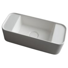Mood 19-7/8" Rectangular Ceramic Vessel Bathroom Sink with Overflow