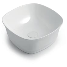 Mood 16-7/8" Square Ceramic Vessel Bathroom Sink