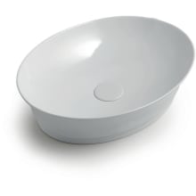 Mood 19-11/16" Oval Ceramic Vessel Bathroom Sink