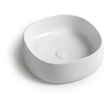 Mood 17-11/16" Square Ceramic Vessel Bathroom Sink