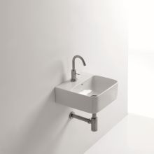 13-4/5" Ceramic Wall Mounted / Vessel Bathroom Sink with 1 Hole Drilled and Overflow from the Normal Collection