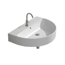 19-11/16" Ceramic Wall Mounted / Vessel Bathroom Sink with 1 Hole Drilled and Overflow from the Normal Collection