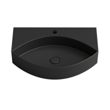 Occhio 25-11/16" Specialty Ceramic Vessel or Wall Mounted Bathroom Sink with Single Faucet Hole