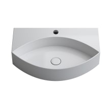 Occhio 25-11/16" Specialty Ceramic Vessel or Wall Mounted Bathroom Sink with Single Faucet Hole
