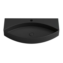 Occhio 35-5/8" Specialty Ceramic Vessel or Wall Mounted Bathroom Sink with Single Faucet Hole
