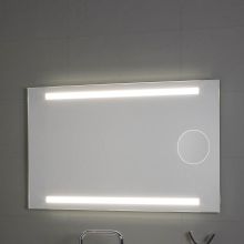 Okkio Rectangular Lighted Magnifying Wall Mounted Mirror