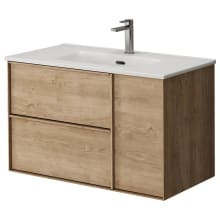 Palma 32" Wall Mounted Single Basin Vanity Set with Cabinet and Ceramic Vanity Top