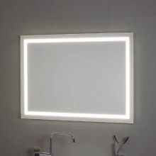 Perimetrale Rectangular Lighted Wall Mounted Mirror with Perimeter Light