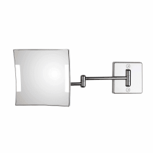 Quadrolo 7-9/10"W x 7-9/10"H Wall Mounted Magnifying Mirror with LED Light