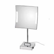 Quadrolo 7-9/10"W x 16-1/5"H Free Standing Magnifying Mirror with LED Light