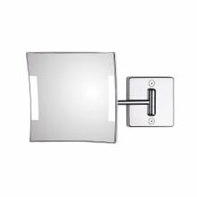 Quadrolo 7-9/10"W x 7-9/10"H Wall Mounted Magnifying Mirror with LED Light