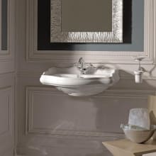 Retro 21-11/16" Specialty Ceramic Wall Mounted Bathroom Sink with Overflow and Single Hole