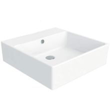 Simple Ceramic White 19-7/10" Vessel or Wall Mounted Bathroom Sink - Includes Overflow