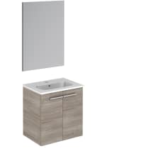 Start 20" Single Vanity Set with Engineered Wood Cabinet, Ceramic Vanity Top with Integrated Sink, and Mirror