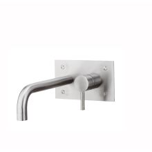 Steel Wall Mounted Tub Filler with Metal Lever Handle