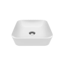 Ultra 15-11/16" Square Ceramic Vessel Bathroom Sink