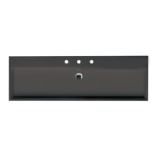 Unlimited 47-1/2" Rectangular Ceramic Vessel / Wall Mounted Bathroom Sink with Overflow and 3 Faucet Holes at 4" Centers
