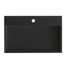 Urban 27-13/16" Rectangular Ceramic Wall Mounted or Vessel Bathroom Sink with Single Faucet Hole at 1-3/8" Centers
