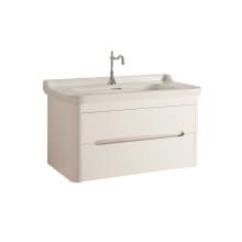 Waldorf 40" Wall Mounted Single Basin Vanity Set with Cabinet and Ceramic Vanity Top - Single Faucet Hole