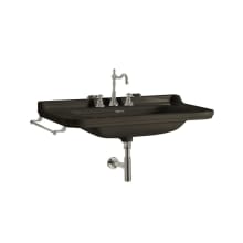 Waldorf 31-1/2" Rectangular Ceramic Wall Mounted Bathroom Sink with 3 Faucet Holes at 8" Centers