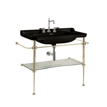 Waldorf 39-3/8" Rectangular Ceramic Console Bathroom Sink with 3 Faucet Holes at 8" Centers