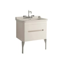 Waldorf 32" Wall Mounted Single Basin Vanity Set with Cabinet and Ceramic Vanity Top - 3 Faucet Holes