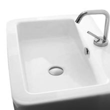 Ego 23-5/8" Ceramic Wall Mounted Bathroom Sink With 1 Hole Drilled and Overflow