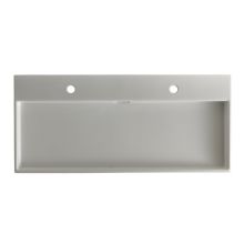 Urban 39-9/16" Vessel or Wall Mounted Bathroom Sink with Two Faucet Holes - Includes Overflow