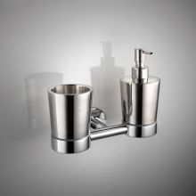 Napie 9" Wall Mounted Double Tumbler and Soap Dispenser