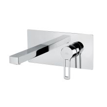Fonte Single Handle Wall Mount Bathroom Faucet - with Metal Lever Handle and 7.9" Spout Reach