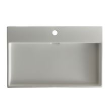 Urban 27-13/16" Rectangular Ceramic Wall Mounted or Vessel Bathroom Sink with Single Faucet Hole at 1-3/8" Centers