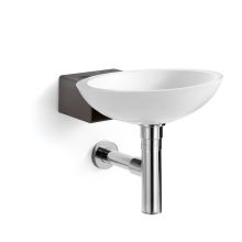 13-3/4" Ceramic Wall Mounted Bathroom Sink With 1 Hole Drilled