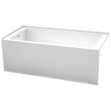 Grayley 60" Three Wall Alcove Acrylic Soaking Tub with Left Drain, Drain Assembly, and Overflow