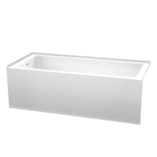 Grayley 66" Three Wall Alcove Acrylic Soaking Tub with Left Drain, Drain Assembly, and Overflow