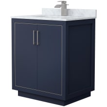 Icon 30" Free Standing Single Basin Vanity Set with Cabinet and Marble Vanity Top