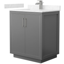 Icon 30" Free Standing Single Basin Vanity Set with Cabinet and Cultured Marble Vanity Top