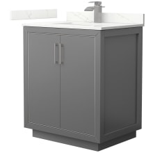 Icon 30" Free Standing Single Basin Vanity Set with Cabinet and Quartz Vanity Top