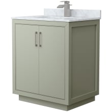 Icon 30" Free Standing Single Basin Vanity Set with Cabinet and Marble Vanity Top