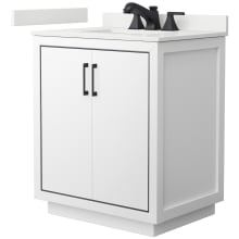 Icon 30" Free Standing Single Basin Vanity Set with Cabinet and Quartz Vanity Top