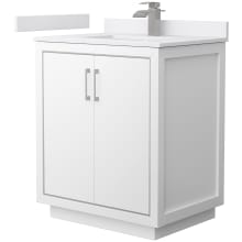 Icon 30" Free Standing Single Basin Vanity Set with Cabinet and Cultured Marble Vanity Top